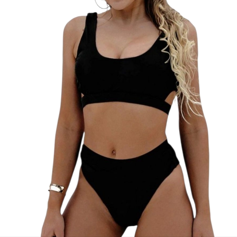 Blooming Jelly Women’s High Waisted Bikini Set Dark Green Size L